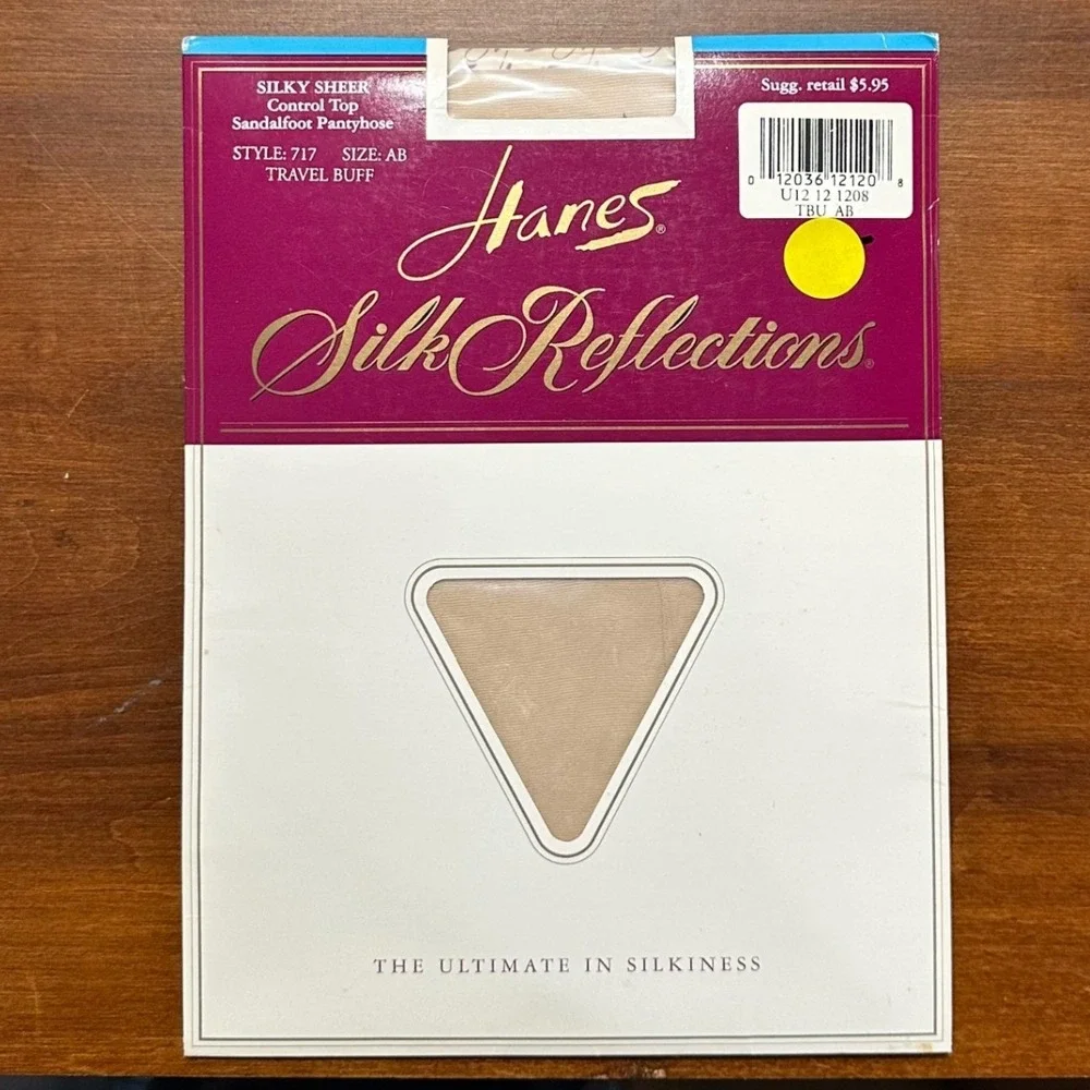 Vintage Hanes‎ Silk Reflections Pantyhose Lot AB Control Top Sheer NOS